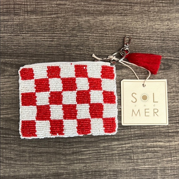 Cherry Beaded Bag (Crossbody Strap) w/ Matching Beaded Wallet 🍓🍒 - Picture 6 of 16